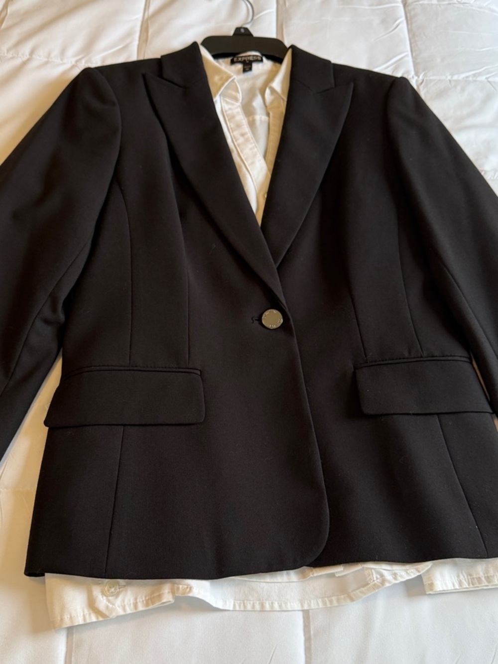 Classic Black Women's Single-Button Blazer - Calvin Klein